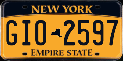 NY license plate GIO2597