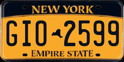 NY license plate GIO2599