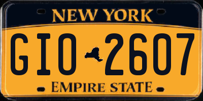 NY license plate GIO2607