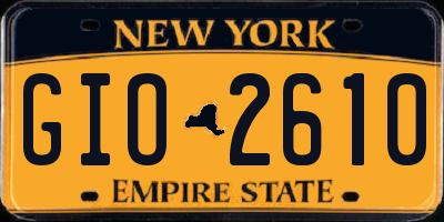 NY license plate GIO2610