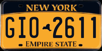 NY license plate GIO2611