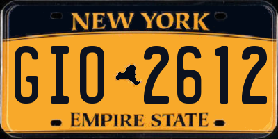 NY license plate GIO2612