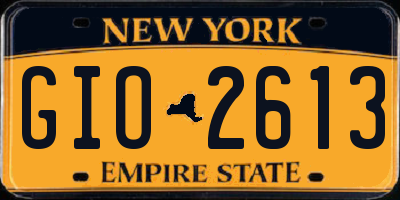 NY license plate GIO2613