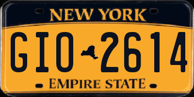 NY license plate GIO2614