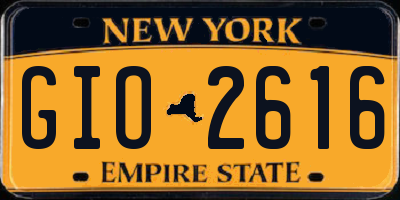 NY license plate GIO2616
