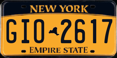 NY license plate GIO2617