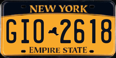 NY license plate GIO2618