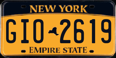 NY license plate GIO2619