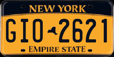 NY license plate GIO2621