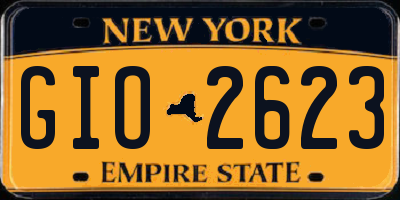 NY license plate GIO2623