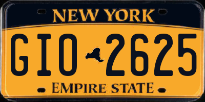 NY license plate GIO2625