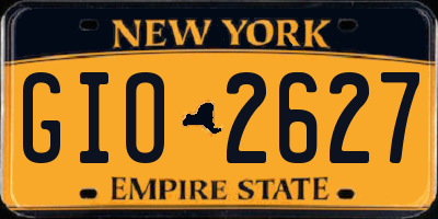 NY license plate GIO2627