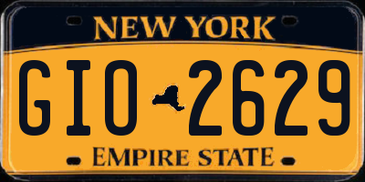 NY license plate GIO2629