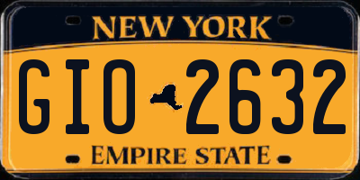NY license plate GIO2632