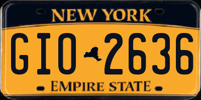 NY license plate GIO2636