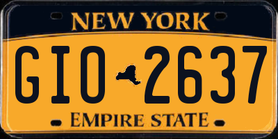 NY license plate GIO2637