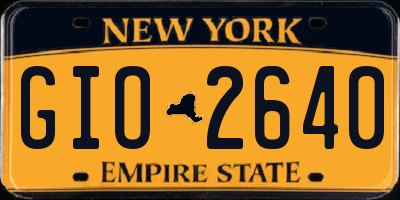 NY license plate GIO2640