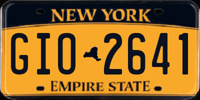 NY license plate GIO2641