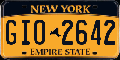 NY license plate GIO2642