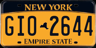 NY license plate GIO2644