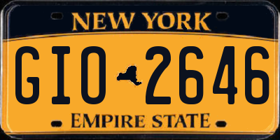 NY license plate GIO2646