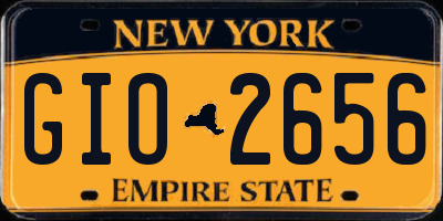 NY license plate GIO2656