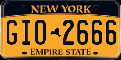 NY license plate GIO2666