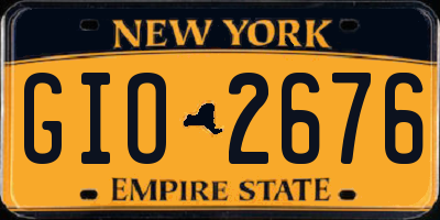 NY license plate GIO2676
