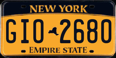NY license plate GIO2680