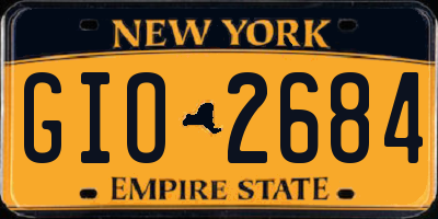 NY license plate GIO2684