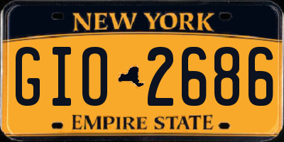 NY license plate GIO2686