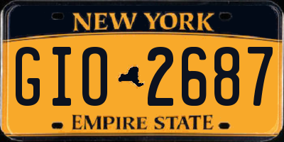 NY license plate GIO2687
