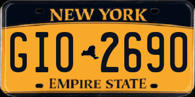 NY license plate GIO2690