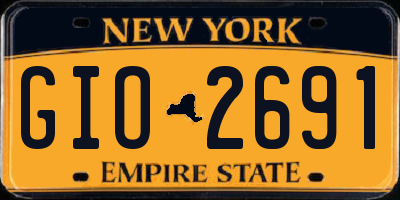 NY license plate GIO2691