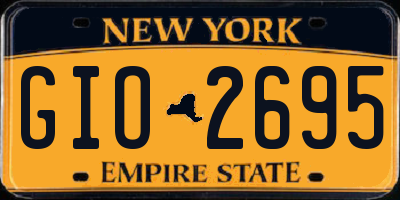 NY license plate GIO2695