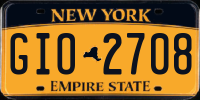 NY license plate GIO2708