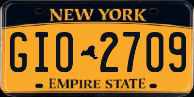 NY license plate GIO2709