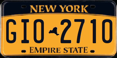 NY license plate GIO2710