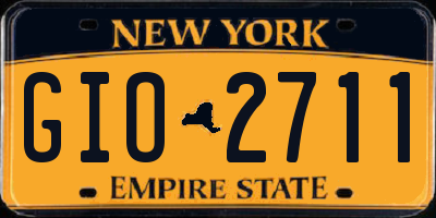 NY license plate GIO2711