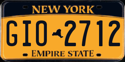 NY license plate GIO2712