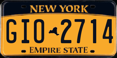 NY license plate GIO2714