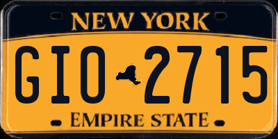 NY license plate GIO2715