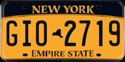 NY license plate GIO2719