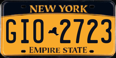 NY license plate GIO2723