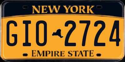NY license plate GIO2724