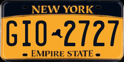 NY license plate GIO2727
