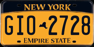 NY license plate GIO2728