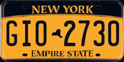 NY license plate GIO2730