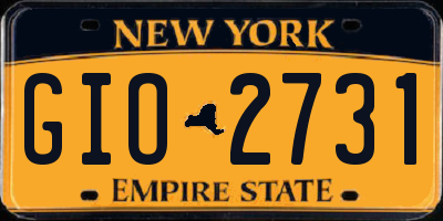NY license plate GIO2731