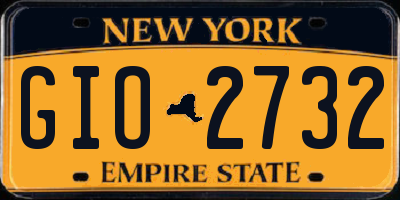 NY license plate GIO2732